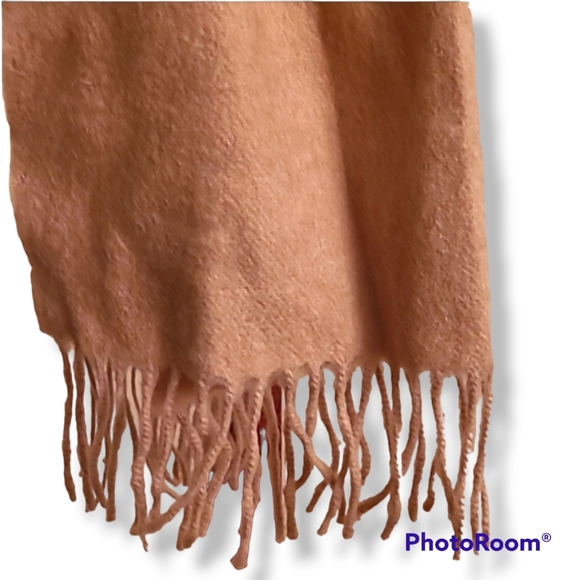 Edward Chapman Cashmere Wool Tan Scarf - Picture 3 of 5